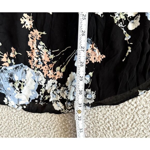 GHOST London Floral Blouse Trumpet Sleeve Flowy Boat Neck Spaghetti - Picture 4 of 16